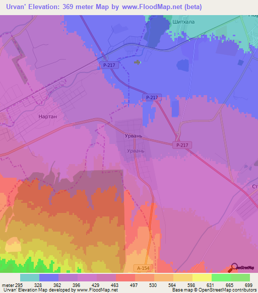 Urvan',Russia Elevation Map