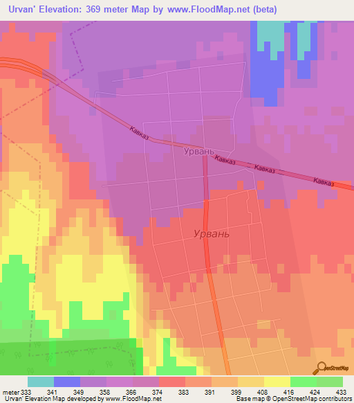 Urvan',Russia Elevation Map