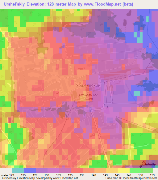 Urshel'skiy,Russia Elevation Map