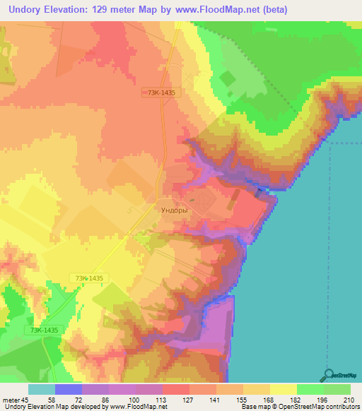 Undory,Russia Elevation Map