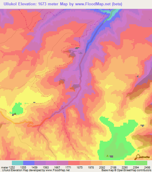 Ullukol,Russia Elevation Map