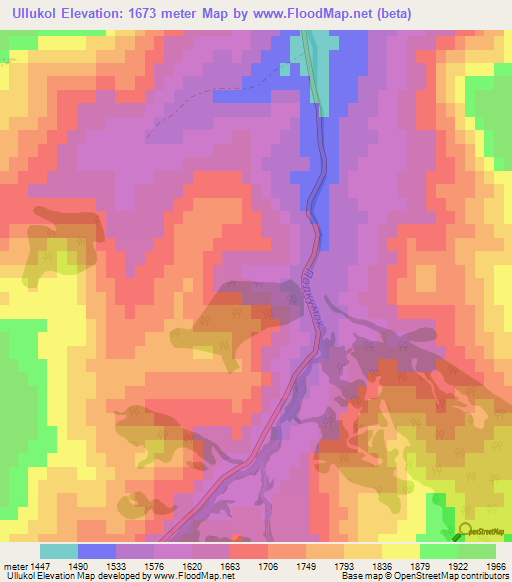 Ullukol,Russia Elevation Map