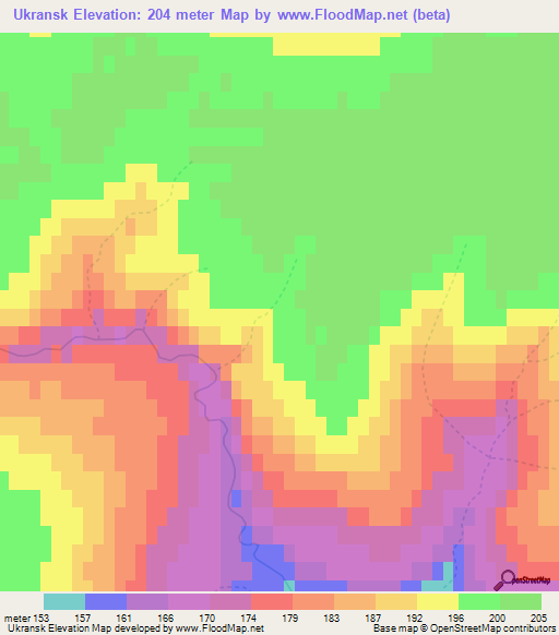 Ukransk,Russia Elevation Map