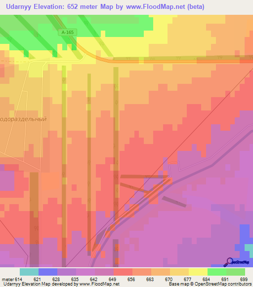 Udarnyy,Russia Elevation Map