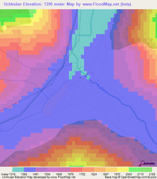 Uchkulan,Russia Elevation Map