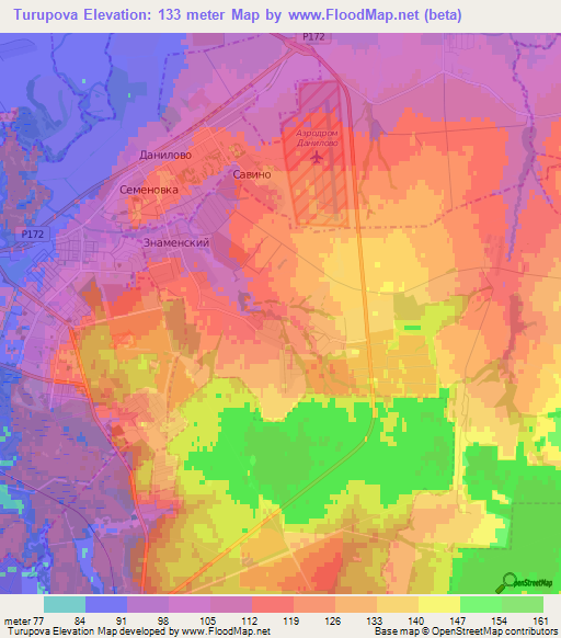 Turupova,Russia Elevation Map