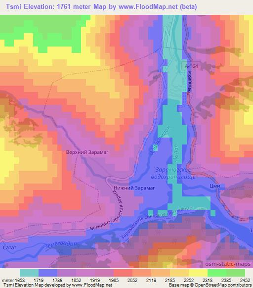 Tsmi,Russia Elevation Map