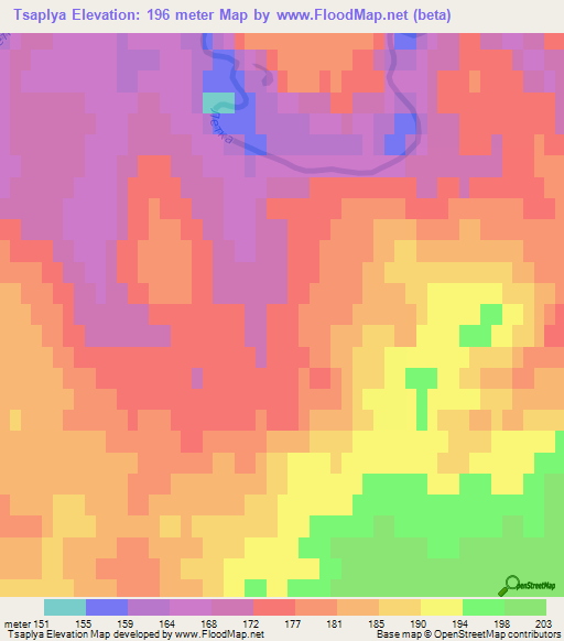 Tsaplya,Russia Elevation Map