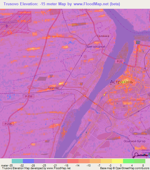 Trusovo,Russia Elevation Map