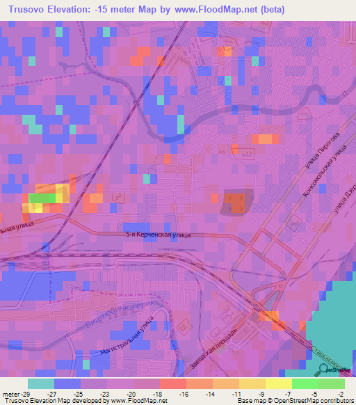 Trusovo,Russia Elevation Map