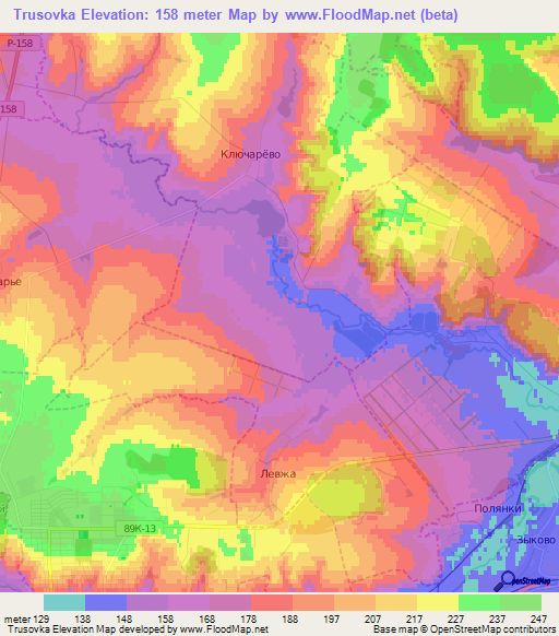 Trusovka,Russia Elevation Map