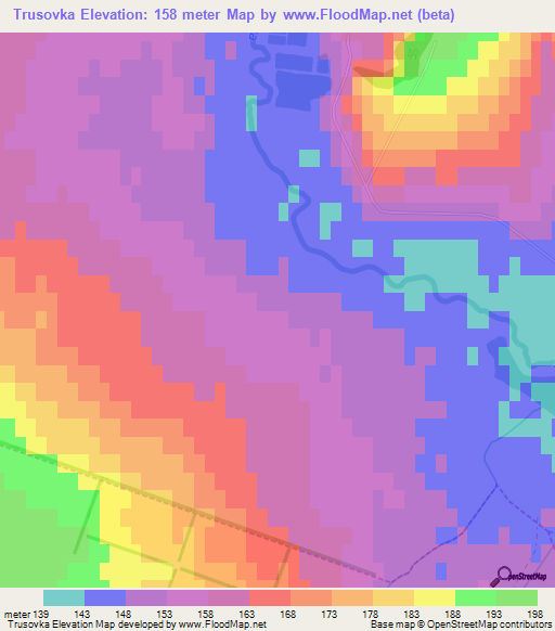 Trusovka,Russia Elevation Map