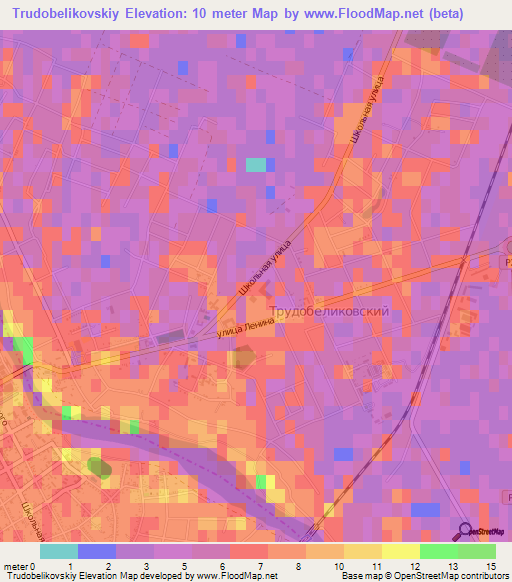 Trudobelikovskiy,Russia Elevation Map