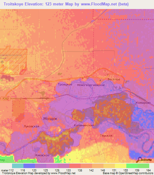 Troitskoye,Russia Elevation Map