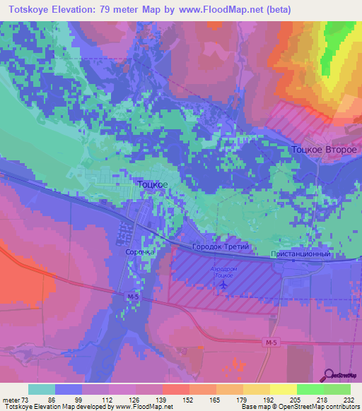 Totskoye,Russia Elevation Map