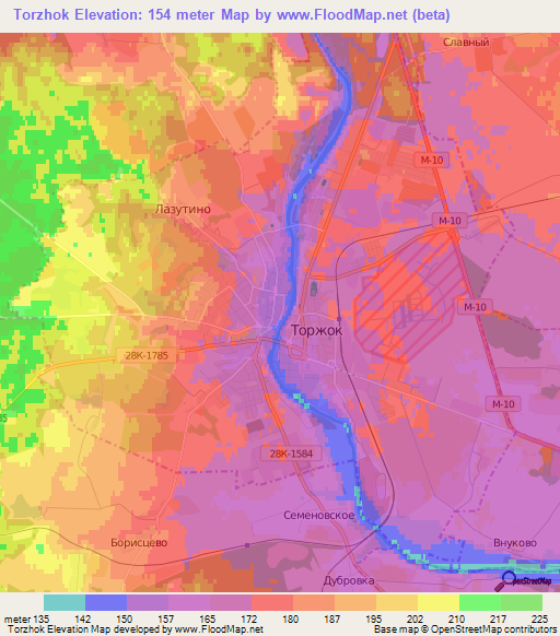 Torzhok,Russia Elevation Map