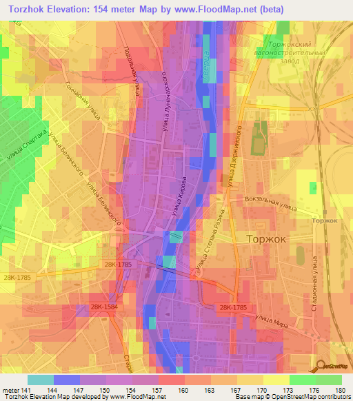 Torzhok,Russia Elevation Map