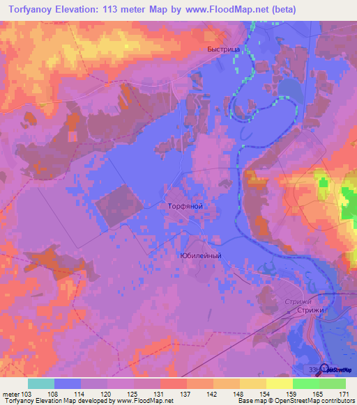 Torfyanoy,Russia Elevation Map