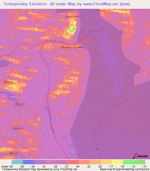 Torbeyevskiy,Russia Elevation Map