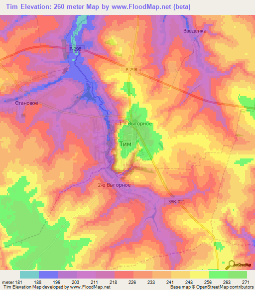 Tim,Russia Elevation Map