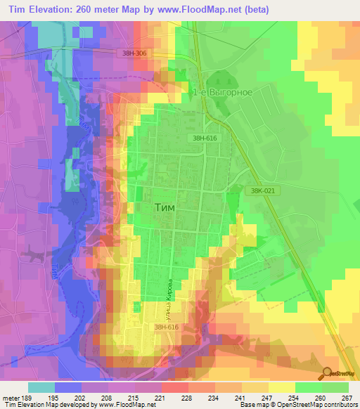 Tim,Russia Elevation Map