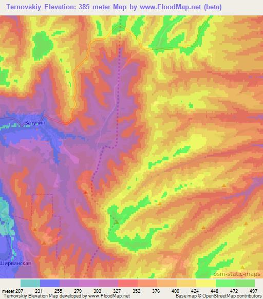 Ternovskiy,Russia Elevation Map