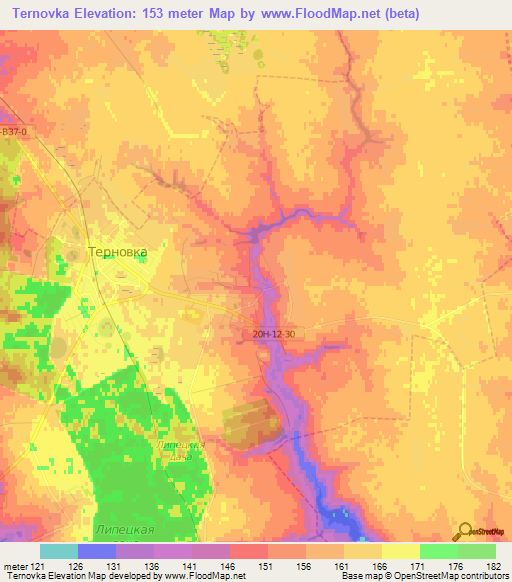 Ternovka,Russia Elevation Map