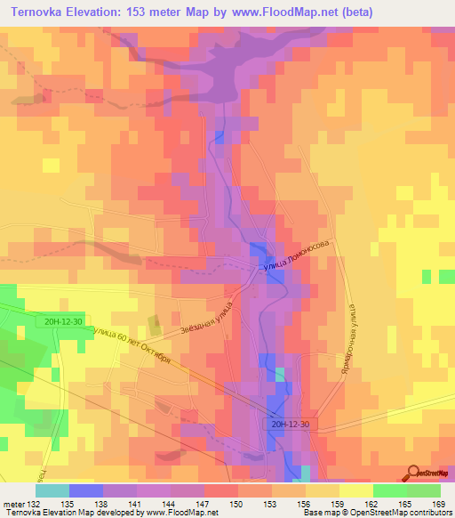 Ternovka,Russia Elevation Map