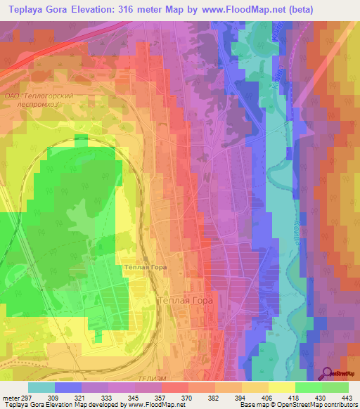 Teplaya Gora,Russia Elevation Map