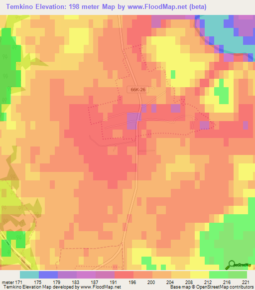 Temkino,Russia Elevation Map