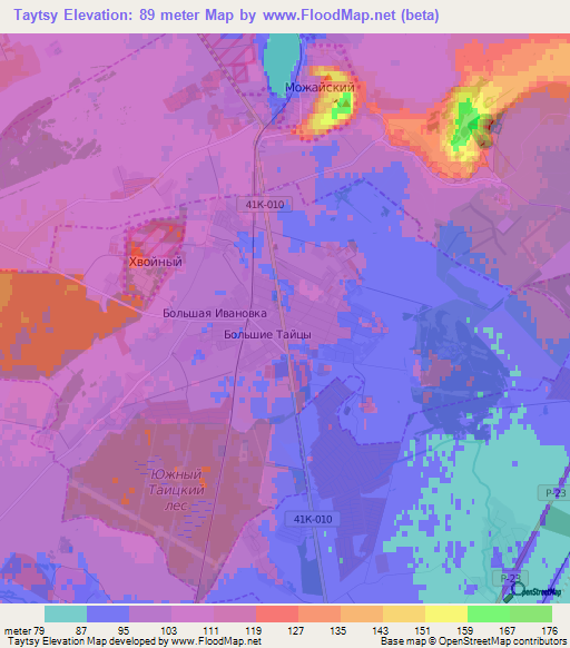 Taytsy,Russia Elevation Map