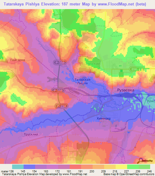 Tatarskaya Pishlya,Russia Elevation Map