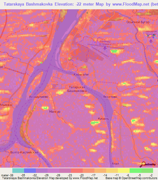 Tatarskaya Bashmakovka,Russia Elevation Map