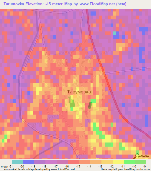 Tarumovka,Russia Elevation Map