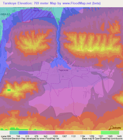 Tarskoye,Russia Elevation Map