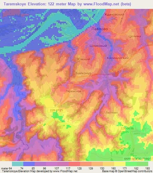 Taremskoye,Russia Elevation Map