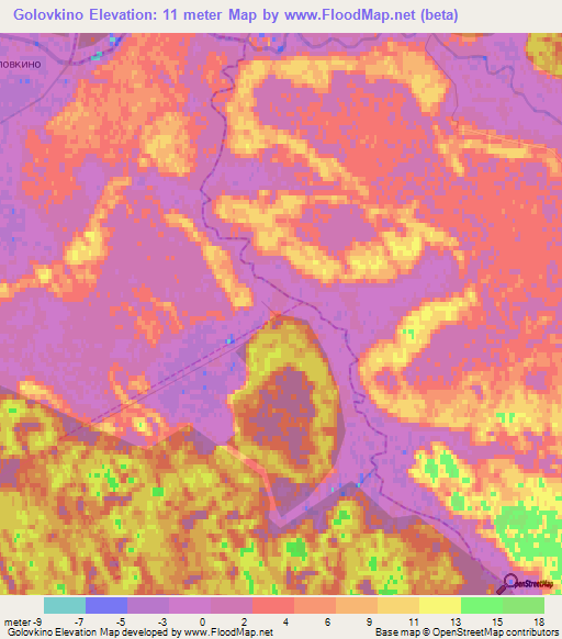 Golovkino,Russia Elevation Map