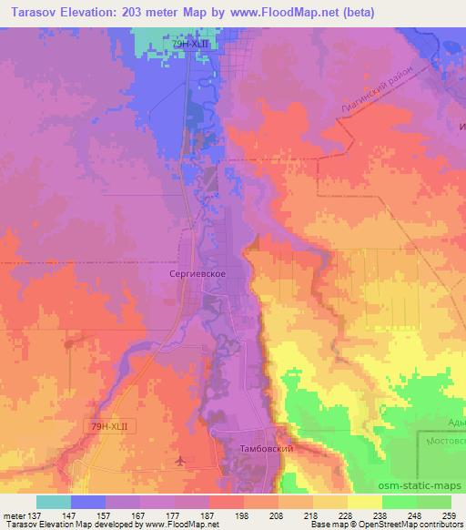 Tarasov,Russia Elevation Map