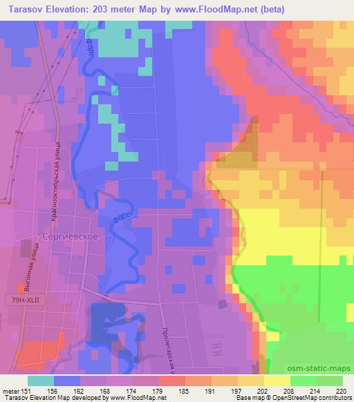 Tarasov,Russia Elevation Map