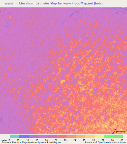 Tarabarin,Russia Elevation Map