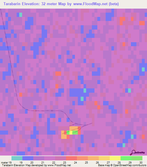 Tarabarin,Russia Elevation Map