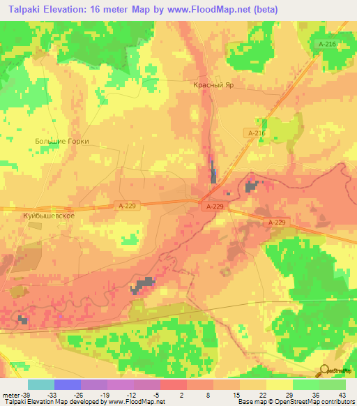 Talpaki,Russia Elevation Map