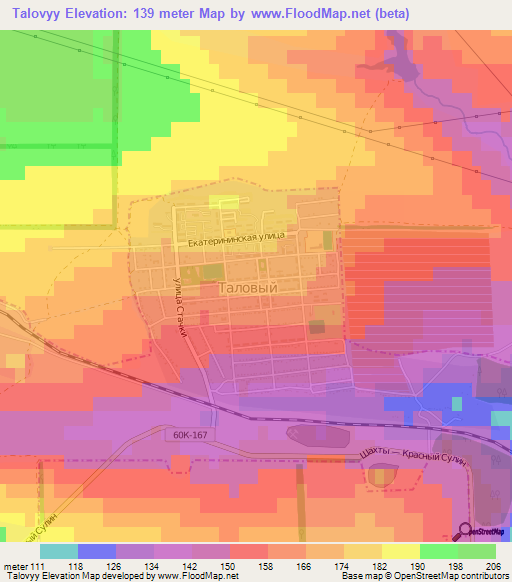 Talovyy,Russia Elevation Map