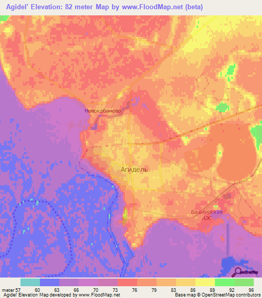 Agidel',Russia Elevation Map