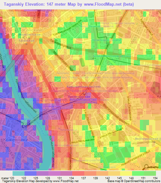 Taganskiy,Russia Elevation Map