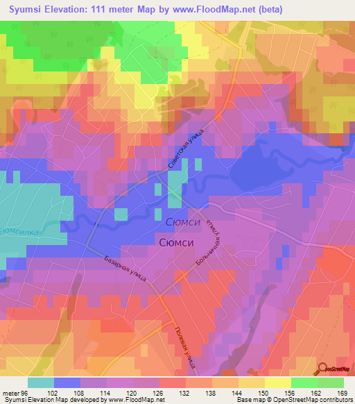 Syumsi,Russia Elevation Map