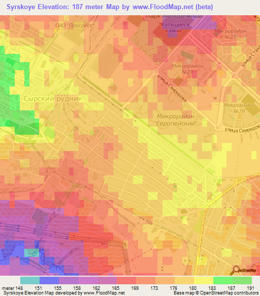 Syrskoye,Russia Elevation Map