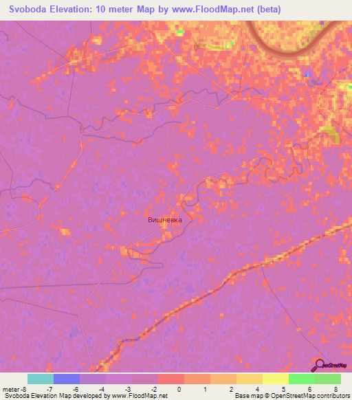 Svoboda,Russia Elevation Map