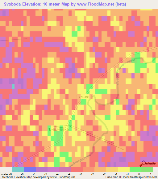 Svoboda,Russia Elevation Map