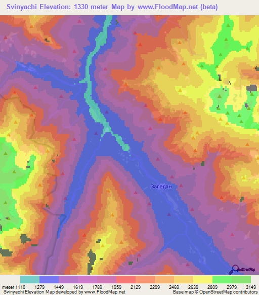 Svinyachi,Russia Elevation Map